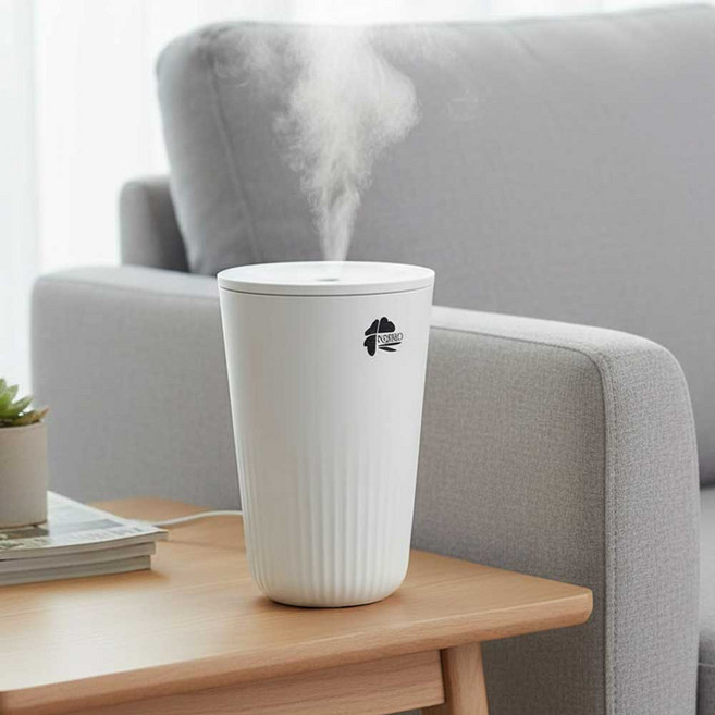 캐지오 통 세척편한가습기 휴대용 미니 초음파 차량용 가습기 컵 가습기, 캐지오 화이트