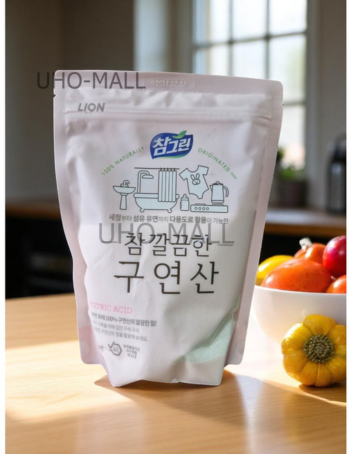 CJ라이온 참그린 참깔끔한 구연산 1kg 지퍼백 리필형 1개입, 1개