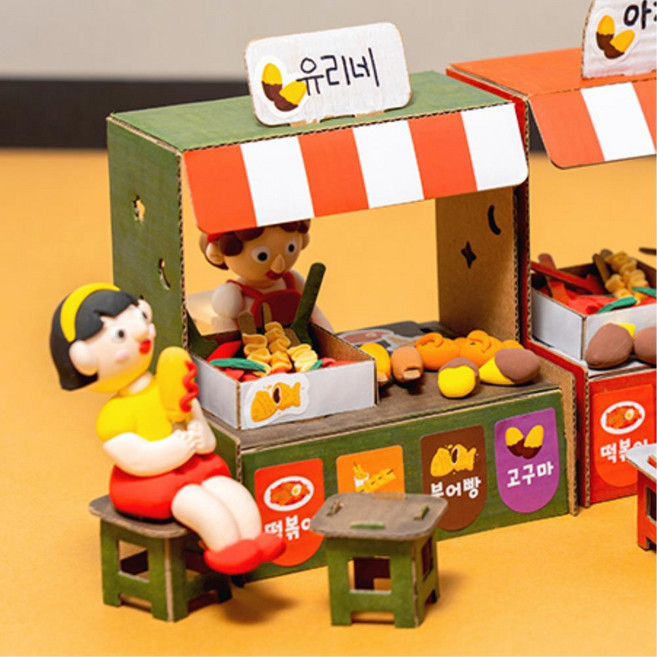 클레이 만들기 키트 미니 분식집 포장마트 핫도그 diy 영아 클레이공예 키즈, 1개