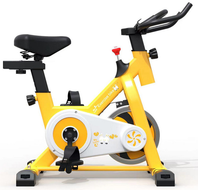 動感單車家用室內運動器材腳踏車兒童禮物靜音健身器材健身車, 1個, 1cm, 檸檬黃(量大定製)(90-165CM):無規格