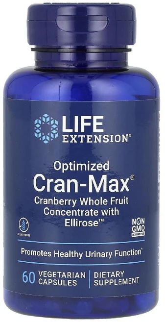 라이프익스텐션 옵티마이즈드 크랜베리 통열매 농축물 엘리로즈 함유 베지 캡슐 60정, LEX14246, 1개 - 쿠팡