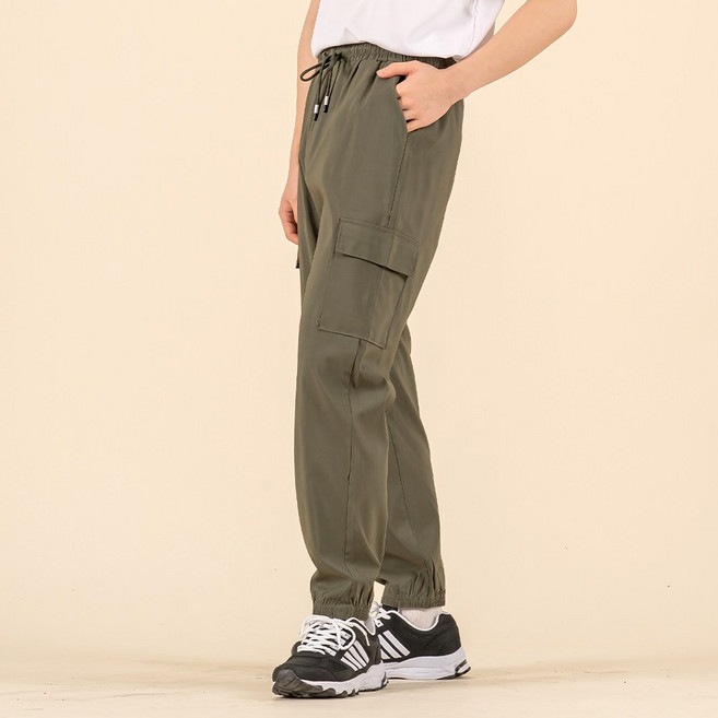 남자 면스판 카고 시보리 조거팬츠 카고바지