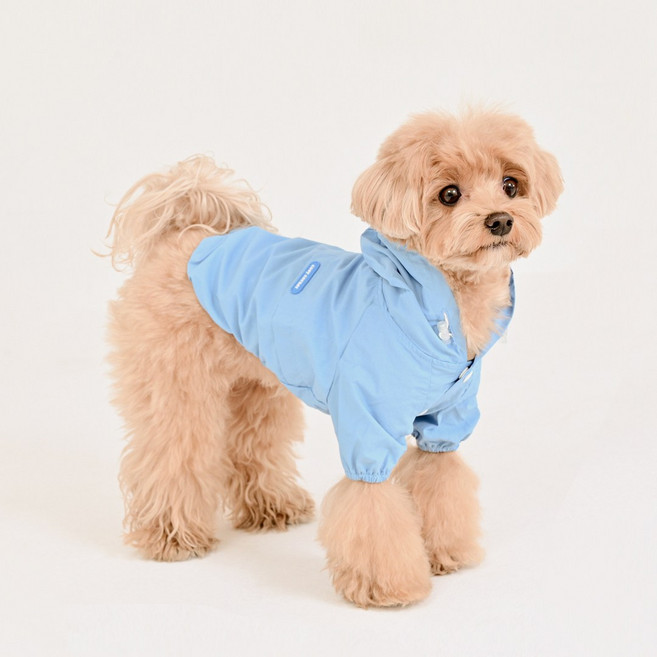 코지코너 강아지 바람막이 아웃도어 더스트 브레이커, 1개, 파우더블루