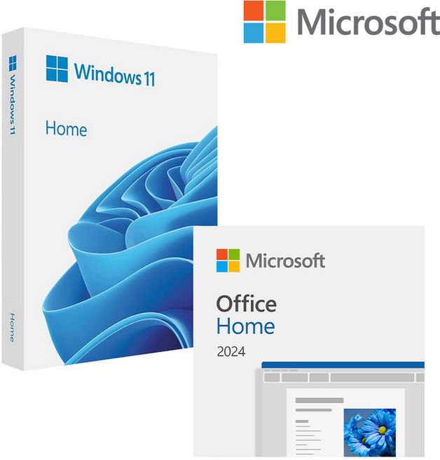 마이크로소프트 윈도우 11 홈 처음사용자용 HAJ-00095 + 오피스 홈 2024 영구버전 EP2-06806 세트, HAJ-00095, EP2-06806