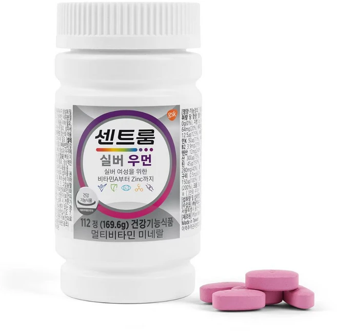 센트룸 실버 포 우먼 멀티비타민 미네랄 1514mg, 112정, 1개 - 쿠팡