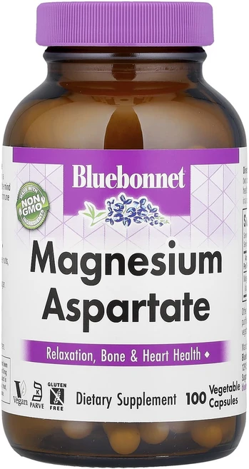블루본넷뉴트리션 마그네슘아스파테이트 100 베지캡슐, 4개, 100정 - 쿠팡
