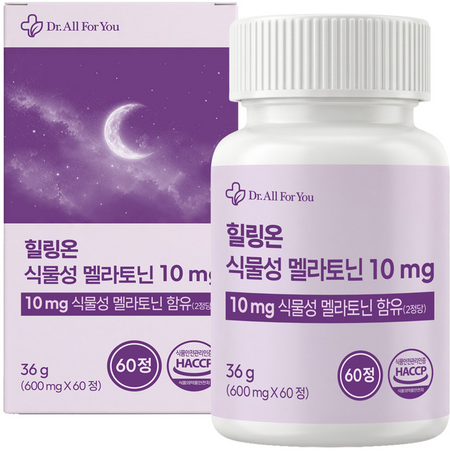 닥터올포유 힐링온 식물성 멜라토닌 10mg 대용량, 1개, 60정