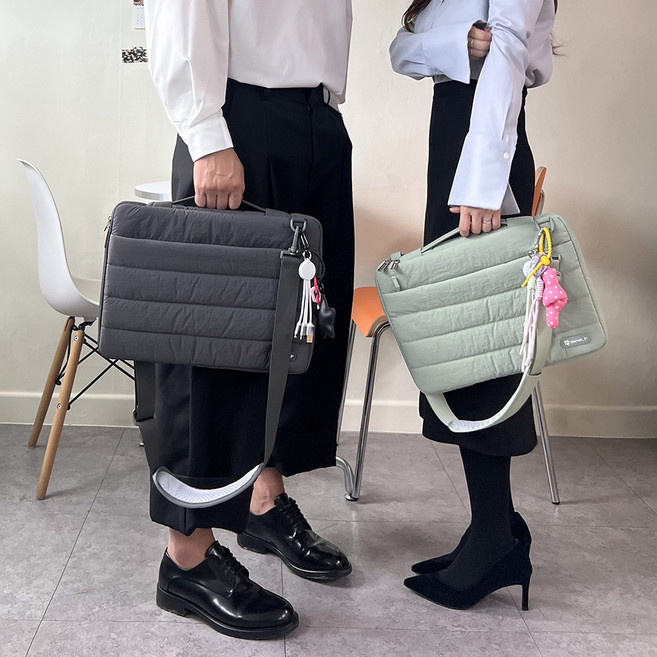 멋픽 해킹차단 노트북가방 맥북 그램, 1개, 차콜