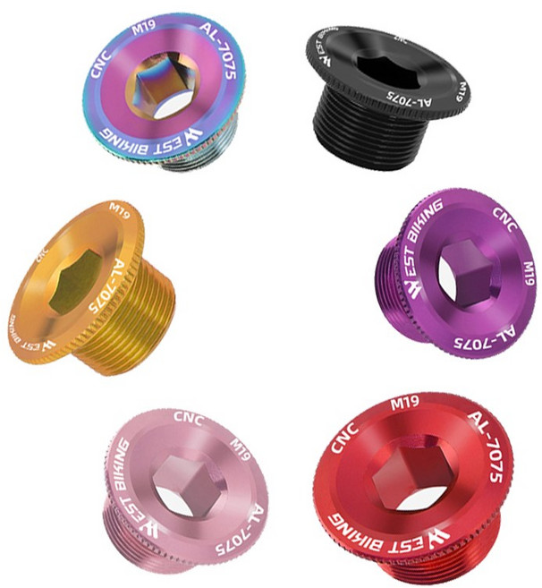 시그니처베이지 자전거 크랭크암 픽싱 볼트링 캡 M18 부품 YPZ489, 1개, 레드