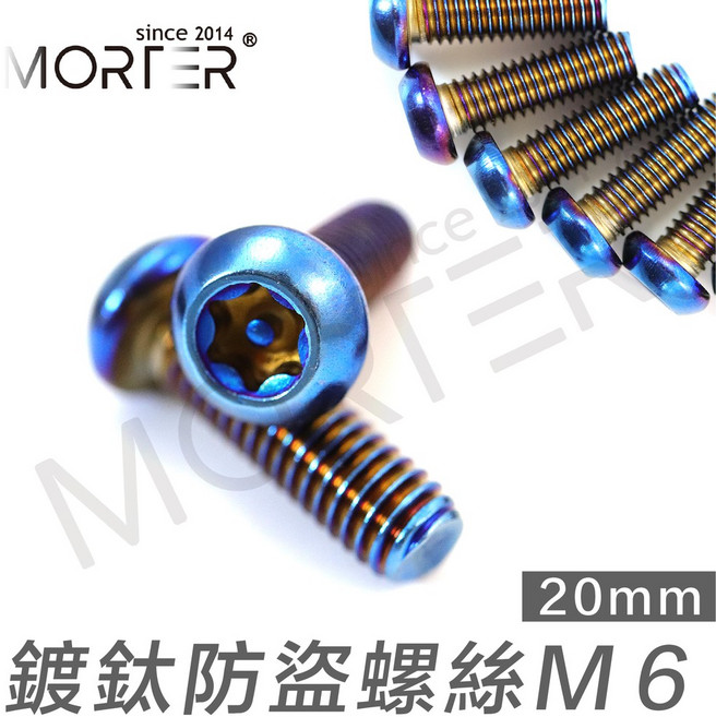 MorTer M6 多色 鍍鈦螺絲墊片 套餐, 1個, 鍍鈦螺絲 - 防盜版含工具,灰色
