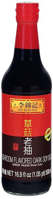 Lee Kum Kee 버섯 맛 다크 간장 500ml(16.9온스) (2팩)