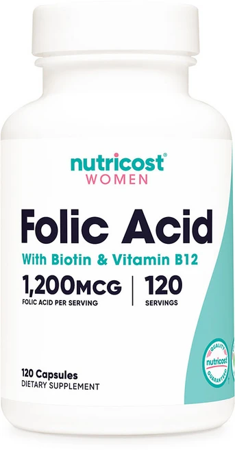 뉴트리코스트 여성용 엽산 1200mcg 120캡슐 1개, 120정 - 쿠팡