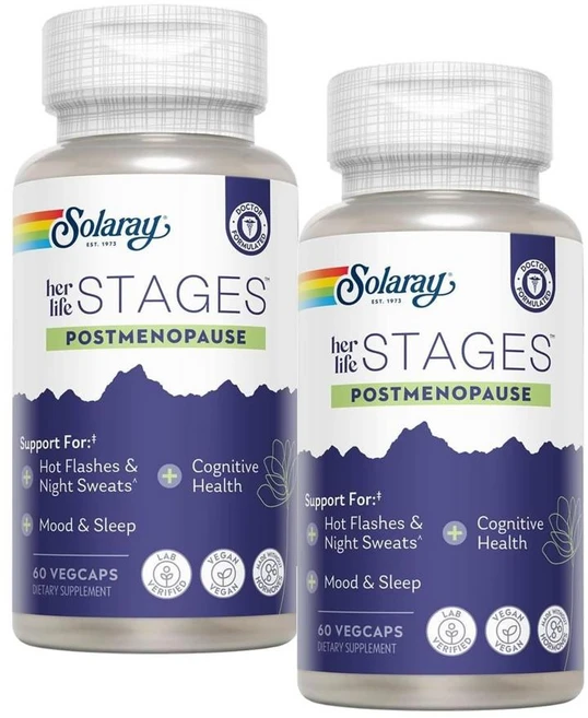 솔라레이 포스트 메노포즈 헐 라이프 스테이지 폐경기 캡슐 SOLARAY her Life Stages, 2개, 60정 - 쿠팡