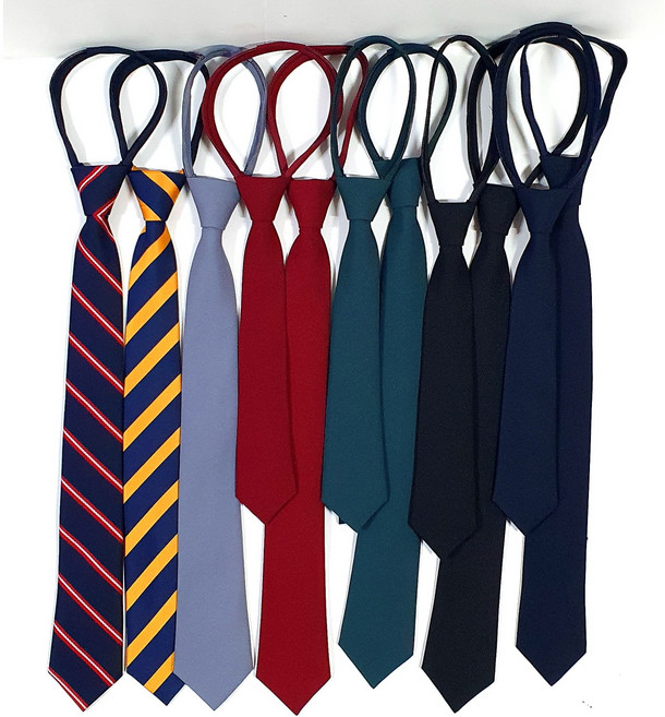 교복 넥타이 학생 캐주얼 간편한 자동 지퍼 넥타이(단체 대량)
