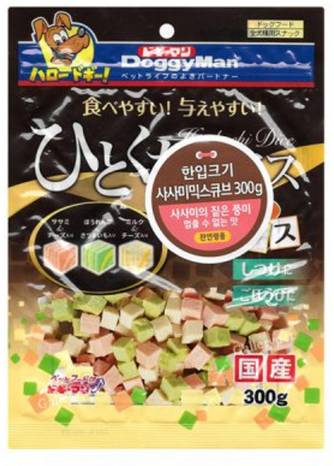 [도기맨] 한입크기 큐브 사사미 300g, 1개