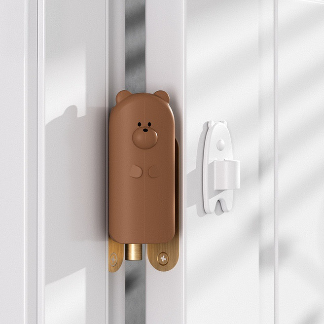 문틈 안전방지 손낌방지 문닫힘방지 도어가드 방지쿠션 문닫힘 쿠션 도어, 1개, 브라운