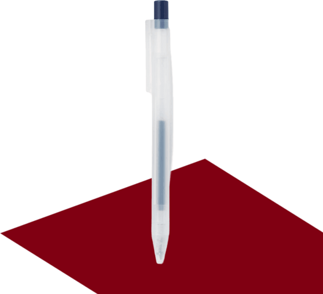 무인양품 젤 잉크 노크식 볼펜 블루블랙 0.3 mm, 1세트