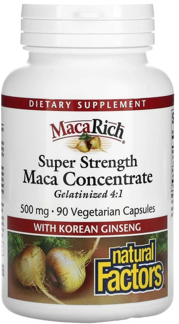 내추럴 펙터스 마카Rich 인삼 함유 초강력 마카 500mg 베지 캡슐 90정, 기본, 1개 - 쿠팡