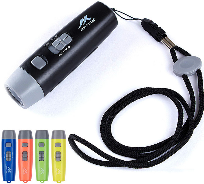 에코럭키 버튼식 전자휘슬 전자호루라기 누르는 호신용호각 운동 3단휘슬, 버튼식 전자휘슬 파랑, 1개