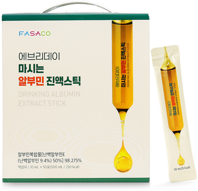 에브리데이 고함량 마시는 알부민 진액 스틱 액상 난백 알부민, 1세트, 50회분