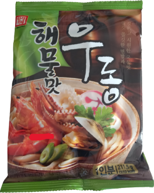 한성기업 해물맛 우동, 211.5g, 3개