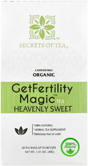 Secrets of Tea 유기농 SetFertility Magic™ 차 헤븐리 스윗 카페인 무함유 티백 20개 40g(1.41oz) Tea (시크릿 오브 티), Secrets of Tea, 유기농 SetFertili, 40g, 1개 - 쿠팡
