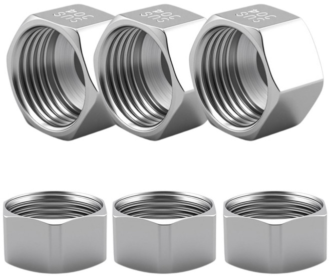 이안 304 SUS 수도꼭지 마감 캡 배관마개, 3개