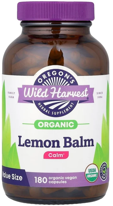 오레곤스와일드하베스트 레몬밤 Lemon Balm 베지캡슐 180정, 1개 - 쿠팡