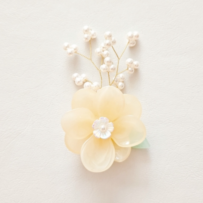 BEEU 비유 해당화 한복 머리핀 노리개 브로치 집게핀 명절 설 추석 돌잔치 결혼식 국악 행사 한복 헤어핀 머리장식 장신구 헤어악세사리