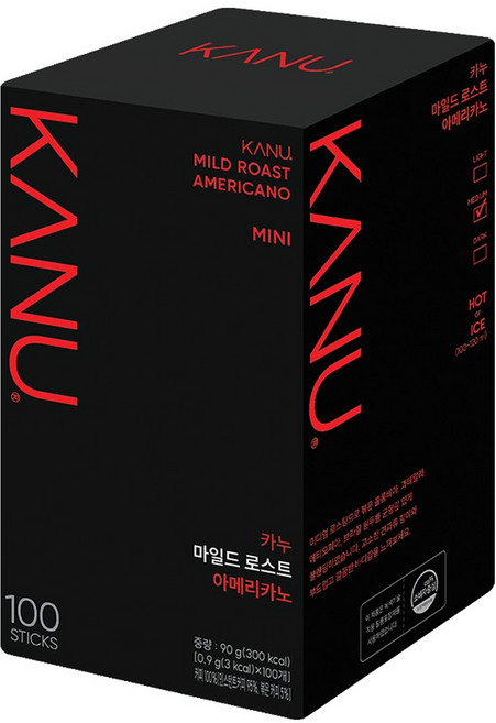 동서 카누 콜롬비아 다크로스트 아메리카노 가루스틱형, 4개, 900mg, 100개입