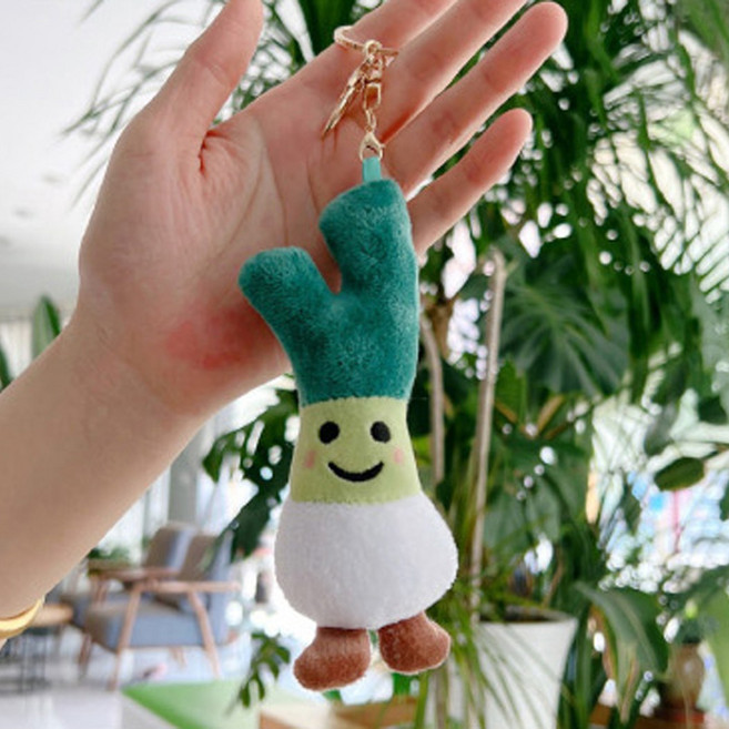 잇템 키링 인형 열쇠고리 캐릭터 키링 가방고리 키홀더, 1개, 야채 친구들 대파