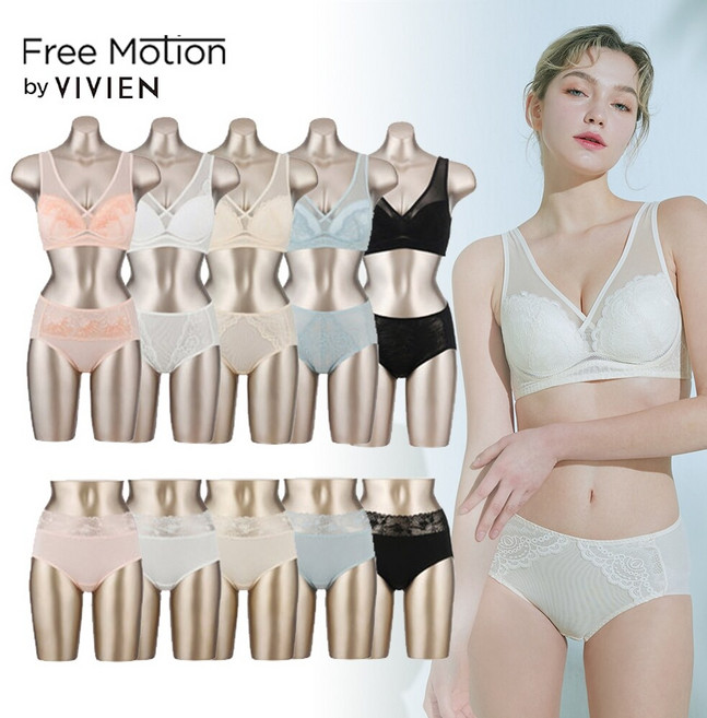 비비안 프리모션 런닝형 노와이어 인견 여성속옷세트 15종