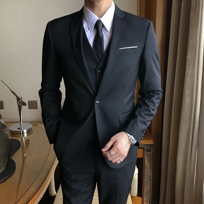 스타일닥터 남성 수트 정장세트 스탠다드 핏 결혼식 하객 면접 5피스