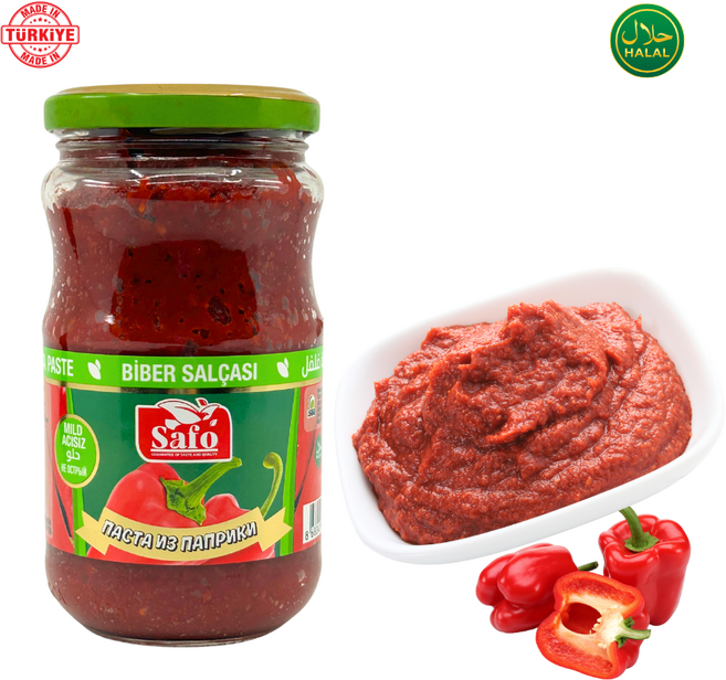 Halal Mild Paprika Paste Turkiye 터키산 순한 파프리카 페이스트 할랄, 1개, 370g