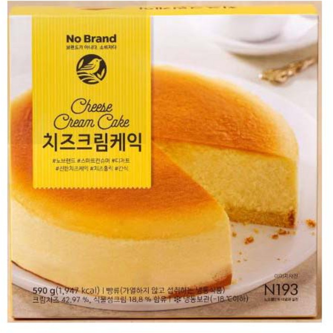 노브랜드 치즈 케잌 590g 보냉포장무료, 1개