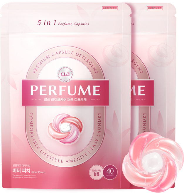 클라 퍼퓸 컬러 디스크 고농축 중성 캡슐 세제 드럼겸용, 40개입, 2개