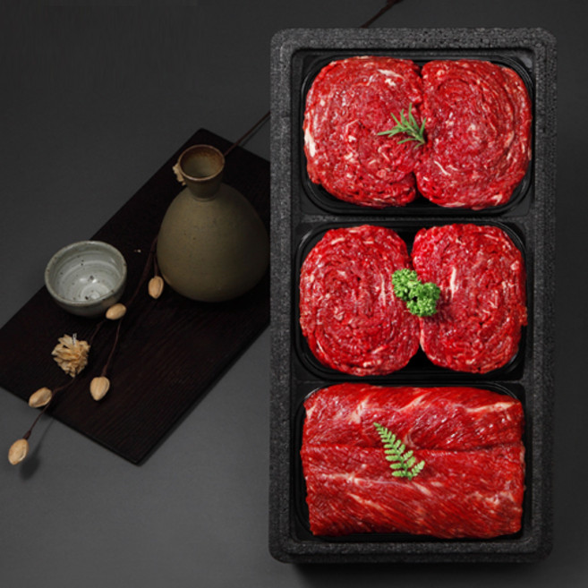 [오늘자연]청정한우 1등급 명품정육세트3호 (불고기500gx2+국거리500g), 단품, 1개