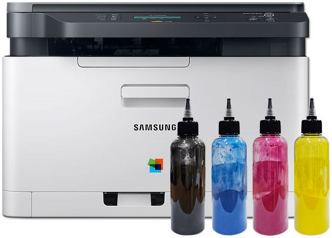 삼성전자 SL-C563W 컬러 레이저 무한 복합기 (정품 토너 + 4색 리필 토너 포함)