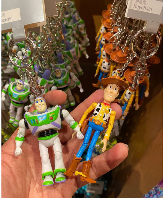 상하이 디즈니랜드 직구 토이스토리 키링 키홀더 열쇠고리 우디 버즈 디즈니정품, 1개