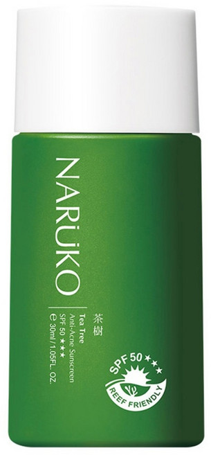 NARUKO 牛爾 台灣公司貨 茶樹抗痘潤色隔離液 SPF50+++, 30ml, 1瓶