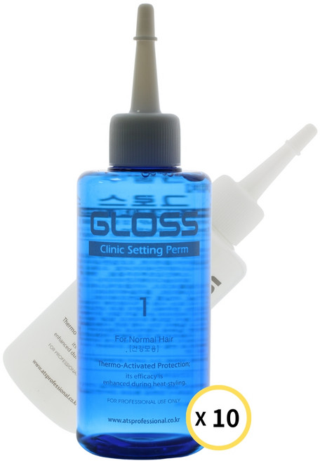 그리에이트 그로스 클리닉 세팅 펌-건강모용 1제+2제 (150ml 10세트), 10개, 150ml