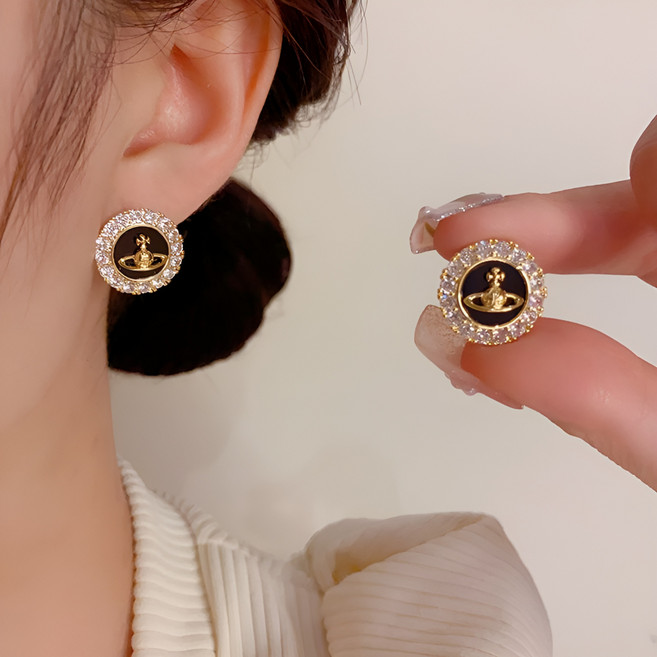 트렌디고 여성 럭셔리 큐빅 포인트 써지컬 귀걸이