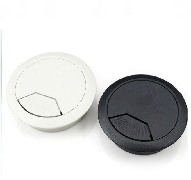 【出線盒】55mm 塑膠出線孔 線孔蓋 電腦孔, 1個, 黑色
