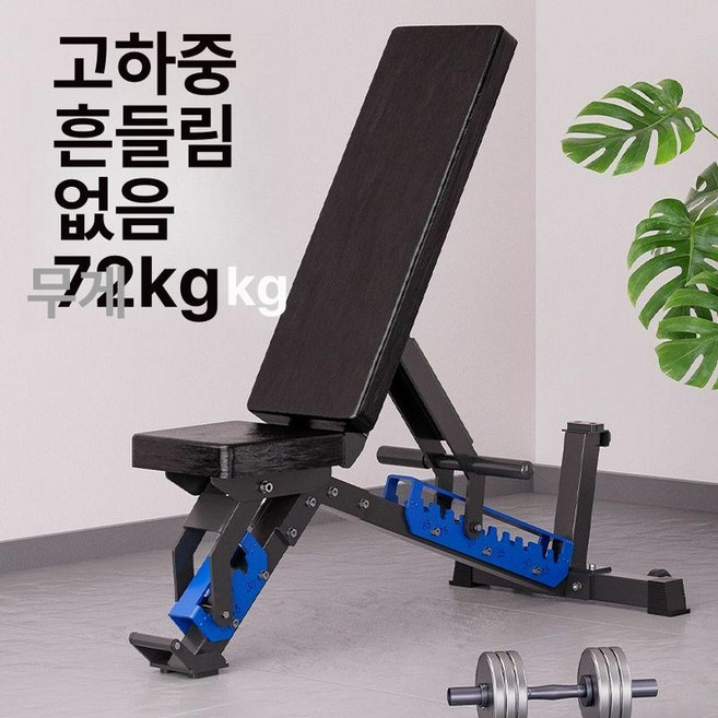 각도조절벤치 인클라인 홈짐 디클라인 가정용 헬스의자, 호화로운 덤벨 벤치-중량