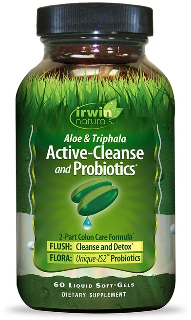 어윈네츄럴스 알로에 & 트리팔라 액티브-클렌즈 앤 프로바이오틱 리퀴드 소프트젤, 1개, 60정 - 쿠팡