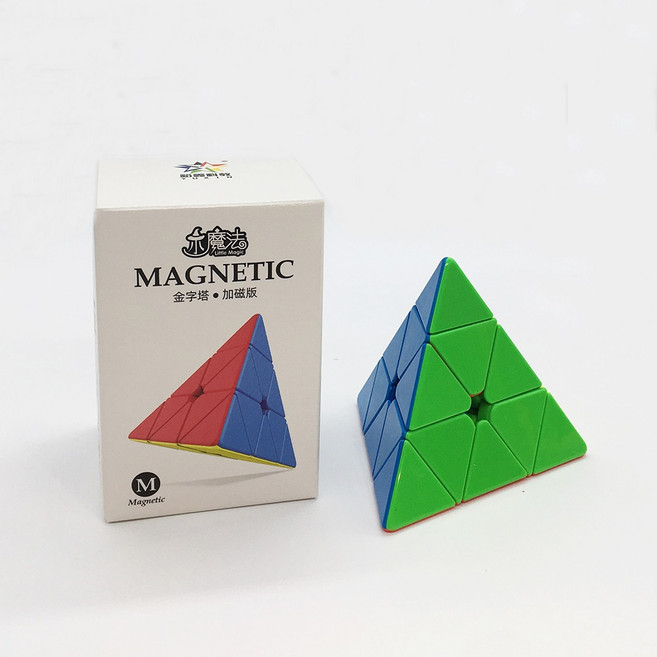 위신 리틀매직 피라밍크스 M 큐브 YuXin Little Magic Pyraminx M 선수용 자석 큐브, 1개, 혼합색상