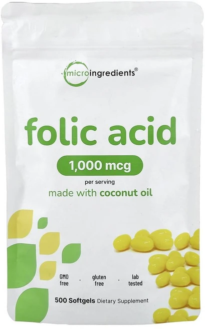 마이크로 인그리디언츠 폴릭 애씨드(엽산) 1 000mcg Micro Ingredients Folic Acid 1 000 mcg 500정, 1개 - 쿠팡