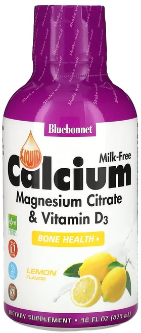 블루보넷뉴트리션 액상 칼슘 마그네슘시트레이트 & 비타민D3 레몬맛 473ml(16fl oz), 473ml, 1개 - 쿠팡
