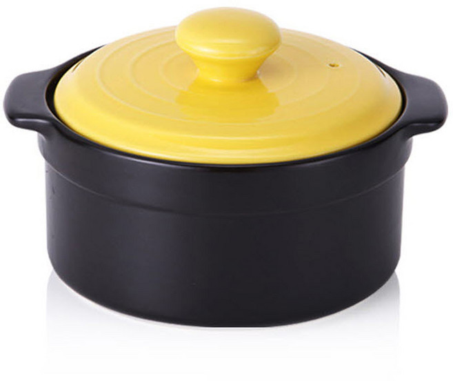 토탈하우스 리빙아트 모던 내열냄비 소 16cm 도자기 무균열 원적외선 뚝배기 9595, 1개