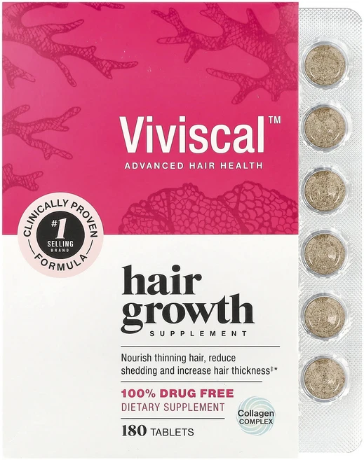Viviscal 모발 성장 보충제 180정, 1개 - 쿠팡